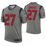Camiseta NFL Legend Hombre Houston Texans 27 Duke Johnson Inverted Gris