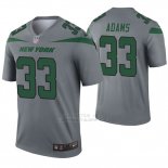 Camiseta NFL Legend Hombre New York Jets 33 Jamal Adams Inverted Gris