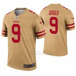 Camiseta NFL Legend Hombre San Francisco 49ers 9 Robbie Gould Inverted Oro