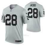 Camiseta NFL Legend Las Vegas Raiders Josh Jacobs Inverted Gris