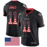 Camiseta NFL Limited Atlanta Falcons Jones Rush USA Flag Negro