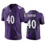 Camiseta NFL Limited Baltimore Ravens Malik Harrison Ciudad Edition Violeta