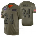 Camiseta NFL Limited Baltimore Ravens Marcus Peters 2019 Salute To Service Verde