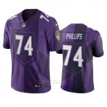 Camiseta NFL Limited Baltimore Ravens Tyre Phillips Ciudad Edition Violeta
