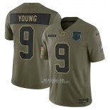 Camiseta NFL Limited Carolina Panthers Bryce Young 2025 Salute To Service Verde Militar