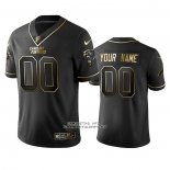 Camiseta NFL Limited Carolina Panthers Personalizada Golden Edition Negro