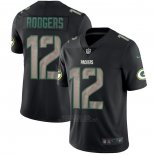 Camiseta NFL Limited Green Bay Packers Rodgers Black Impact