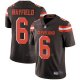 Camiseta NFL Limited Hombre Cleveland Browns 6 Baker Mayfield Marron Home Vapor Untouchable