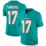 Camiseta NFL Limited Hombre Miami Dolphins 17 Ryan Tannehill Aqua Verde Stitched Vapor Untouchable