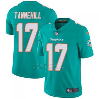 Camiseta NFL Limited Hombre Miami Dolphins 17 Ryan Tannehill Aqua Verde Stitched Vapor Untouchable
