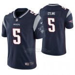 Camiseta NFL Limited Hombre New England Patriots Danny Etling Azul Vapor Untouchable