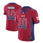 Camiseta NFL Limited Hombre New York Giants Eli Manning Rojo 2018 Drift Fashion Color Rush