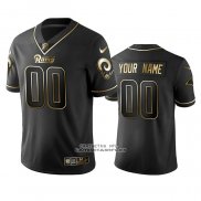 Camiseta NFL Limited Los Angeles Rams Personalizada Golden Edition Negro