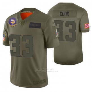 Camiseta NFL Limited Minnesota Vikings Dalvin Cook 2019 Salute To Service Verde
