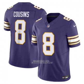 Camiseta NFL Limited Minnesota Vikings Kirk Cousins Vapor F.U.S.E. Violeta