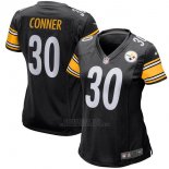 Camiseta NFL Limited Mujer Pittsburgh Steelers 30 Conner Negro Blanco