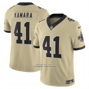 Camiseta NFL Limited New Orleans Saints Alvin Kamara Vapor F.U.S.E. Alterno Oro