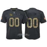 Camiseta NFL Limited Nino New York Giants Personalizada 2016 Salute To Service Negro