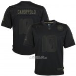Camiseta NFL Limited Nino San Francisco 49ers Jimmy Garoppolo 2020 Salute To Service Negro