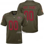 Camiseta NFL Limited Nino San Francisco 49ers Personalizada Salute To Service Verde