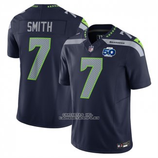 Camiseta NFL Limited Seattle Seahawks Geno Smith 50th Season Vapor F.U.S.E. Azul