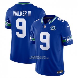 Camiseta NFL Limited Seattle Seahawks Kenneth Walker III Vapor F.U.S.E. Azul