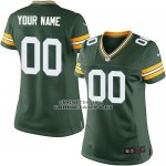 Camiseta NFL Mujer Green Bay Packers Personalizada Verde