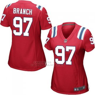 Camiseta New England Patriots Branch Rojo Nike Game NFL Mujer