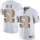 Camiseta Oakland Raiders Mack Blanco Nike Gold Legend NFL Hombre