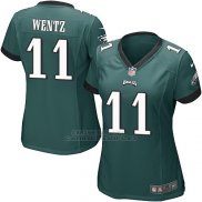 Camiseta Philadelphia Eagles Wentz Verde Nike Game NFL Mujer
