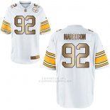 Camiseta Pittsburgh Steelers Harrison Blanco Nike Gold Game NFL Hombre