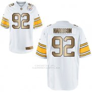 Camiseta Pittsburgh Steelers Harrison Blanco Nike Gold Game NFL Hombre