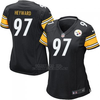 Camiseta Pittsburgh Steelers Heyward Negro Nike Game NFL Mujer
