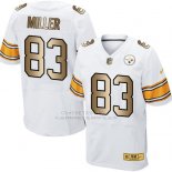 Camiseta Pittsburgh Steelers Miller Blanco Nike Gold Elite NFL Hombre