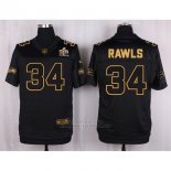 Camiseta Seattle Seahawks Rawls Negro Nike Elite Pro Line Gold NFL Hombre
