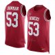 Camisetas Sin Mangas NFL Limited Hombre San Francisco 49ers 53 Bowman Rojo