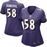 Camiseta Baltimore Ravens Dumervil Violeta Nike Game NFL Mujer