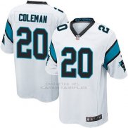 Camiseta Carolina Panthers Coleman Blanco Nike Game NFL Nino