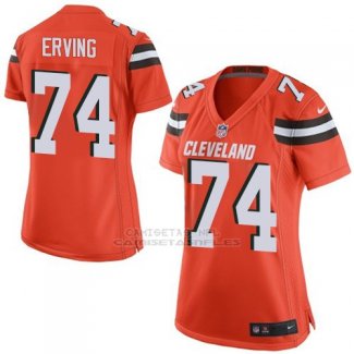 Camiseta Cleveland Browns Erving Naranja Nike Game NFL Mujer