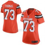 Camiseta Cleveland Browns Thomas Naranja Nike Game NFL Mujer