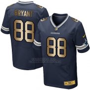 Camiseta Dallas Cowboys Bryant Profundo Azul Nike Gold Elite NFL Hombre