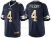 Camiseta Dallas Cowboys Prescott Profundo Azul Nike Gold Game NFL Hombre