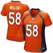 Camiseta Denver Broncos Miller Naranja Nike Game NFL Mujer