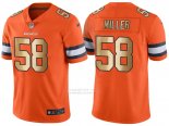 Camiseta Denver Broncos Miller Naranja Nike Gold Legend NFL Hombre