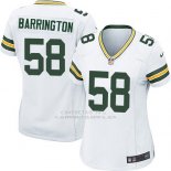 Camiseta Green Bay Packers Barrington Blanco Nike Game NFL Mujer