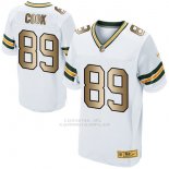 Camiseta Green Bay Packers Cook Blanco Nike Gold Elite NFL Hombre
