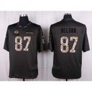 Camiseta Green Bay Packers Nelson Apagado Gris Nike Anthracite Salute To Service NFL Hombre