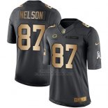 Camiseta Green Bay Packers Nelson Negro 2016 Nike Gold Anthracite Salute To Service NFL Hombre Camiseta Green Bay Packers Nelson Negro 2016 Nike Gold Anthracite Salute To Service NFL Hombre