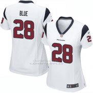 Camiseta Houston Texans Blue Blanco Nike Game NFL Mujer