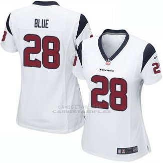 Camiseta Houston Texans Blue Blanco Nike Game NFL Mujer